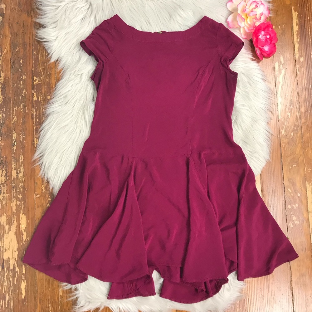 Cooperative Trapeze Raspberry Mini Dress
